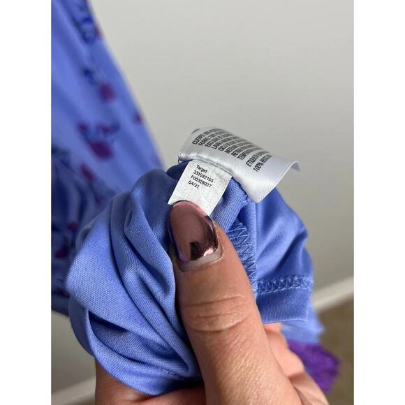 Wild Fable Lavender Purple Floral Lace Trim Mini Slip Dress Size Small Women’s - Picture 8 of 9